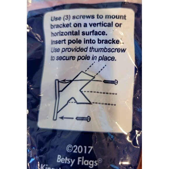 Betsy Flags White Flag Pole Bracket 2 Position 45/90 USA NIP... JH1386050C - Picture 4 of 4